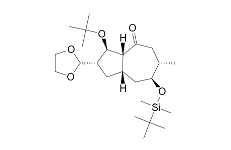 (1R*,4S*,5S*,7S*,9S*,10R*)-10-TERT.-BUTOXY-5-TERT.-BUTYLDIMETHYLSILOXY-4-METHYL-9-(2,5-DIOXACYCLOPENTYL)-BICYCLO-[5.3.0]-DECAN-2-ONE