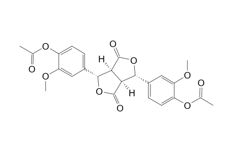 1H,4H-Furo[3,4-c]furan-1,4-dione, 3,6-bis[4-(acetyloxy)-3-methoxyphenyl]tetrahydro-, (3.alpha.,3a.alpha.,6.alpha.,6a.alpha.)-