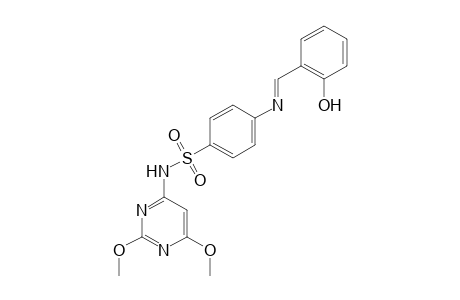 N-(2,6-Dimethoxy-4-pyrimidinyl)-4-([(E)-(2-hydroxyphenyl)methylidene]amino)benzenesulfonamide