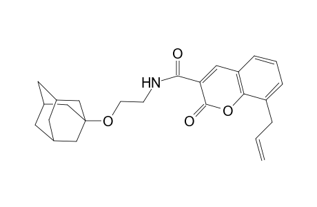 2H-1-benzopyran-3-carboxamide, 2-oxo-8-(2-propenyl)-N-[2-(tricyclo[3.3.1.1~3,7~]dec-1-yloxy)ethyl]-