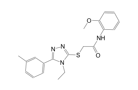 2-{[4-ethyl-5-(3-methylphenyl)-4H-1,2,4-triazol-3-yl]sulfanyl}-N-(2-methoxyphenyl)acetamide