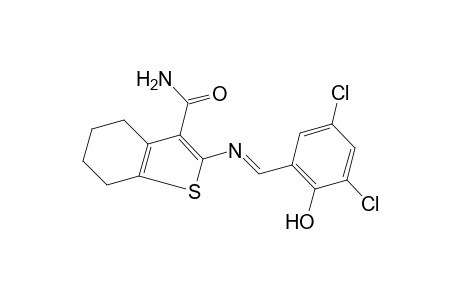 2-[(3,5-dichlorosalicylidene)amino]-4,5,6,7-tetrahydrobenzo[b]thiophene-3-carboxamide