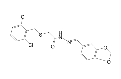 [(2,6-dichlorobenzyl)thio]acetic acid, piperonylidenehydrazide