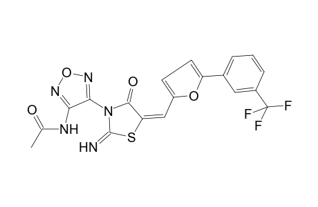 acetamide, N-[4-[(5E)-2-imino-4-oxo-5-[[5-[3-(trifluoromethyl)phenyl]-2-furanyl]methylene]thiazolidinyl]-1,2,5-oxadiazol-3-yl]-