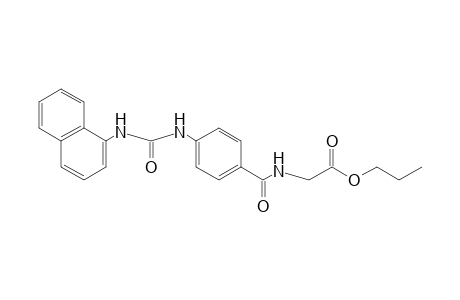 p-[3-(1-naphthyl)ureido]hippuric acid, propyl ester