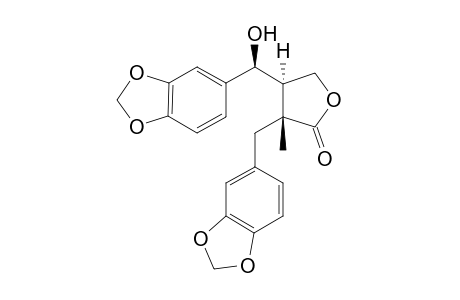 (7'S*,8R*,8'R*)-8-Methyl-7'-hydroxy-3,3',4,4'-bis(methylenedioxy)-lignano-9,9'-lactone