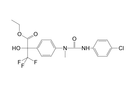 Ethyl 2-(4-{[(4-chlorophenyl)carbamoyl](methyl)amino}phenyl)-3,3,3-trifluoro-2-hydroxypropanoate