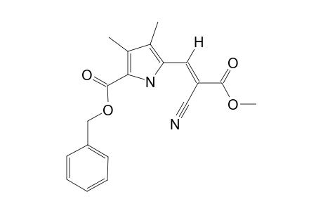 Methyl-E-3-(5-(benzyloxy)-carbonyl)-3,4-dimethyl-pyrrol-2-yl)-2-cyanopropenoate