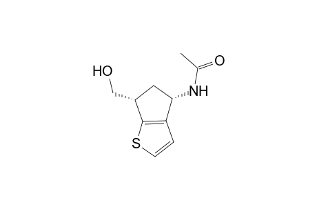 (+-)-N-[(4S,6S)-(6-Hydroxymethyl)-5,6-dihydro-4H-cyclopenta[b]thiophene-4-yl]acetamide