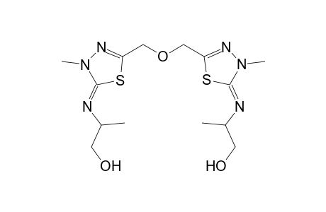 2,2'-OXYDIMETHYLENE-BIS-[4,5-DIHYDRO-5-(1-HYDROXYMETHYLETHYLIMINO)-4-METHYL-1,3,4-THIADIAZOLE]