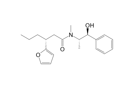 (+)-(3R,1'S,2'S)-N-(1'-Hydroxy-1'-phenylpropan-2'-yl)-3-(furan-2-yl)-N-methylhexanamide