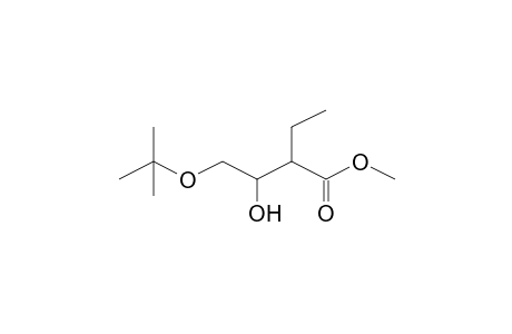 2-Ethyl-3-hydroxy-4-[(2-methylpropan-2-yl)oxy]butanoic acid methyl ester