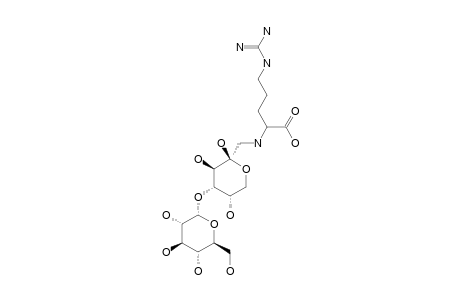 AFG;1'-N(ALPHA)-ARGININE-1'-DEOXY-4'-O-(ALPHA-D-GLUCOPYRANOSYL)-D-FRUCTOPYRANOSIDE