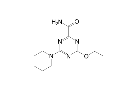 4-Ethoxy-6-(1-piperidinyl)-1,3,5-triazine-2-carboxamide