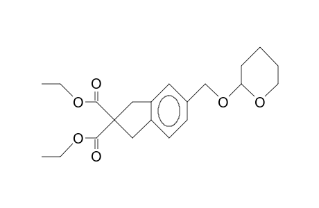 2H-Indene-2,2-dicarboxylic acid, 1,3-dihydro-5-[[(tetrahydro-2H-pyran-2-yl)oxy]methyl]-, diethyl ester