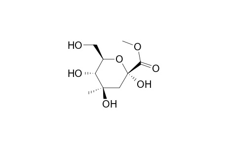 .alpha.-D-arabino-2-Heptulopyranosidonic acid, methyl 3-deoxy-, methyl ester