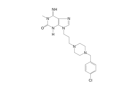 9-{3-[4-(p-chlorobenzyl)-1-piperazinyl]propyl}-1-methylisoguanine