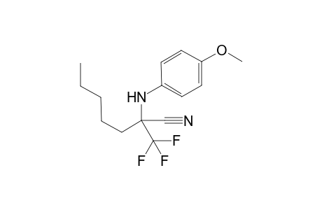 2-((4-Methoxyphenyl)amino)-2-(trifluoromethyl)heptanenitrile