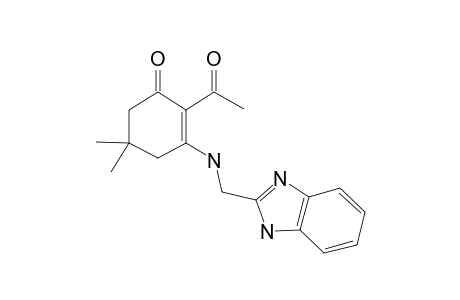 Cyclohex-2-enone, 2-acetyl-3-[(1H-benzoimidazol-2-ylmethyl)amino]-5,5-dimethyl-