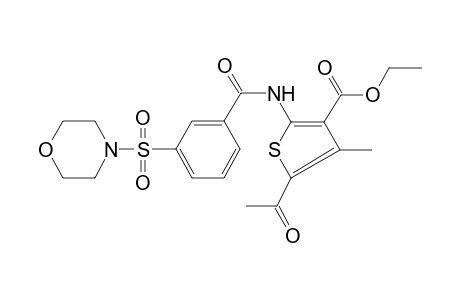 5-Acetyl-4-methyl-2-[(3-morpholinosulfonylbenzoyl)amino]thiophene-3-carboxylic acid ethyl ester