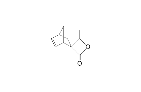 Spirobicyclo[2.2.1]hept-2-ene-5,3'-oxetan-2'one, 4'.beta.-methyl-