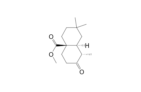 4a(2H)-Naphthalenecarboxylic acid, octahydro-1,7,7-trimethyl-2-oxo-, methyl ester, (1.alpha.,4a.beta.,8a.alpha.)-(.+-.)-