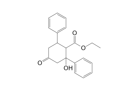 2,6-DIPHENYL-2-HYDROXY-4-OXOCYCLOHEXANECARBOXYLIC ACID, ETHYL ESTER