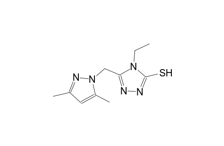 5-[(3,5-dimethyl-1H-pyrazol-1-yl)methyl]-4-ethyl-4H-1,2,4-triazole-3-thiol