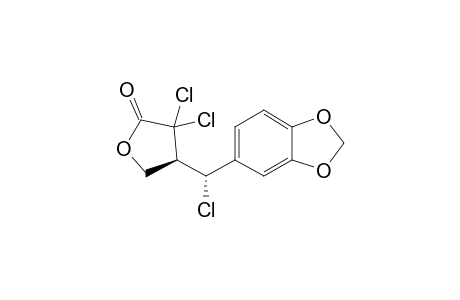 (4R*)-4-[(R*)-1,3-Benzodioxol-5-yl(chloro)methyl]-3,3-dichlorodihydrofuran-2(3H)-one