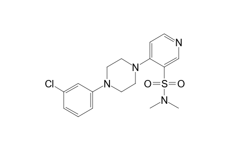 4-[4-(m-chlorophenyl)-1-piperazinyl]-N,N-dimethyl-3-pyridinesulfonamide