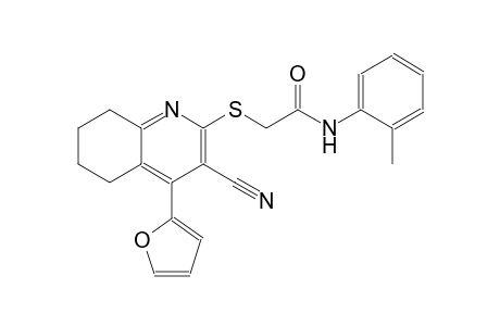 acetamide, 2-[[3-cyano-4-(2-furanyl)-5,6,7,8-tetrahydro-2-quinolinyl]thio]-N-(2-methylphenyl)-