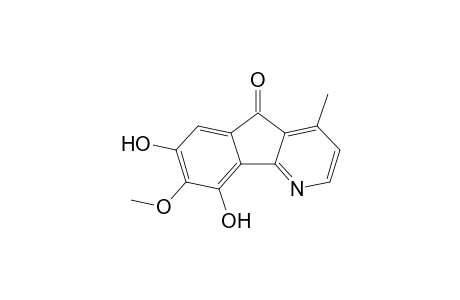 CYATHOCALINE;5,7-DIHYDROXY-6-METHOXY-1-METHYL-4-AZAFLUOREN-9-ONE