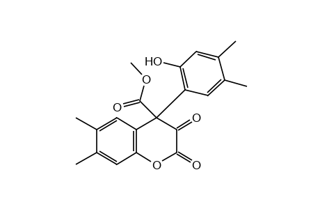 6,7-dimethyl-2,3-dioxo-4-(6-hydroxy-3,4-xylyl)-4-chromancarboxylic acid, methyl ester