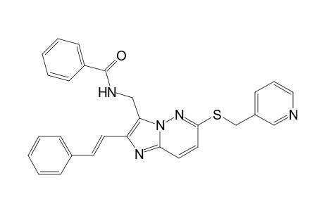 N-[[2-[(E)-2-phenylethenyl]-6-(3-pyridinylmethylthio)-3-imidazo[1,2-b]pyridazinyl]methyl]benzamide