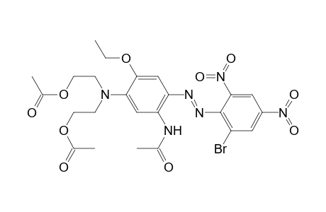 N,N-Bis(2-acetoxyethyl)-2-ethoxy-5-acetamido-4-(2,4-dinitro-6-bromophenylazo)aniline