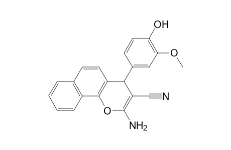 2-Amino-4-(4-hydroxy-3-methoxyphenyl)-4H-benzo[h]chromene-3-carbonitrile