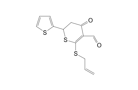 2-(allylthio)-4-keto-6-(2-thienyl)-5,6-dihydrothiopyran-3-carbaldehyde