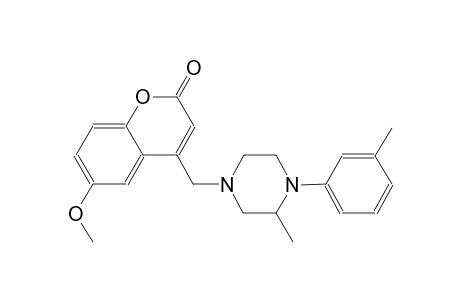 6-methoxy-4-{[3-methyl-4-(3-methylphenyl)-1-piperazinyl]methyl}-2H-chromen-2-one