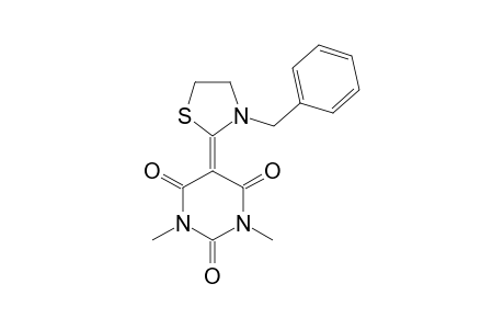 5-(3-BENZYL-THIAZOLIDIN-2-YLIDENE)-1,3-DIMETHYL-HEXAHYDRO-PYRIMIDINE-2,4,6-TRIONE