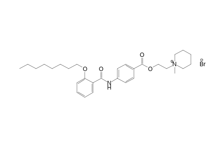 1-(2-hydroxyethyl)-1-methylpiperidinium bromide, p-[o-(octyloxy)benzamido]benzoate