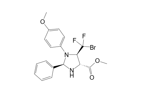 (2R,4R,5R)-methyl 5-(bromodifluoromethyl)-1-(4-methoxyphenyl)-2-phenylimidazolidine-4-carboxylate