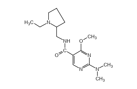 2-(dimethylamino)-N-[(1-ethyl-2-pyrrolidinyl)methyl]-4-methoxy-5-pyrimidinecarboxamide