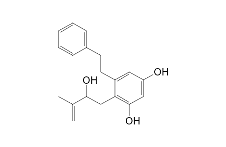 4-(2-hydroxy-3-methyl-but-3-enyl)-5-(2-phenylethyl)resorcinol