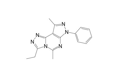 3-Ethyl-5,9-dimethyl-7-phenyl-7H-pyrazolo[4,3-e]-(1,2,4)-triazolo[4,3-c]pyrimidine