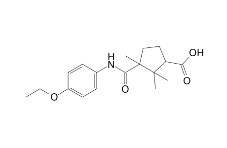 3-[(p-ethoxyphenyl)carbamoyl]-2,2,3-trimethylcyclopentanecarboxylic acid