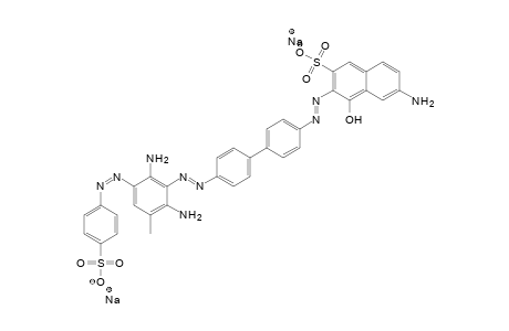 2-Naphthalenesulfonic acid, 6-amino-3-[[4'-[[2,6-diamino-3-methyl-5-[(4-sulfophenyl)azo]phenyl]azo][1,1'-biphenyl]-4-yl]azo]-4-hydroxy, disodium salt