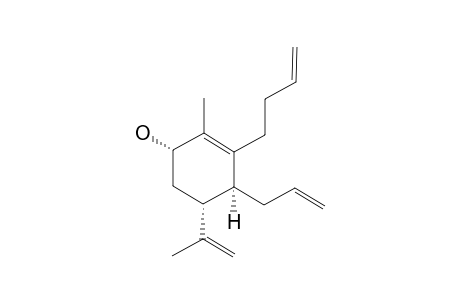 (-)-(1S,4S,5R)-4-ALLYL-3-(BUT-3-ENYL)-2-METHYL-5-ISOPROPENYLCYCLOHEX-2-EN-1-OL