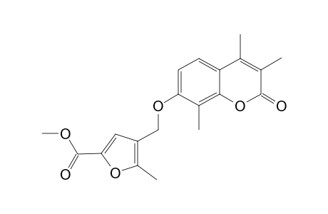 methyl 5-methyl-4-{[(3,4,8-trimethyl-2-oxo-2H-chromen-7-yl)oxy]methyl}-2-furoate