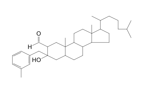 3-Hydroxy-3-(3-methylbenzyl)cholestane-2-carbaldehyde