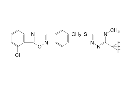5-(o-chlorophenyl)-3-{alpha-{[4-methyl-5-(trifluoromethyl)-4H-1,2,4-triazol-3-yl]thio}-m-tolyl}-1,2,4-oxadiazole